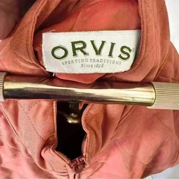 Orvis Orange Quilted Vest - Size Large - Picture 2 of 6